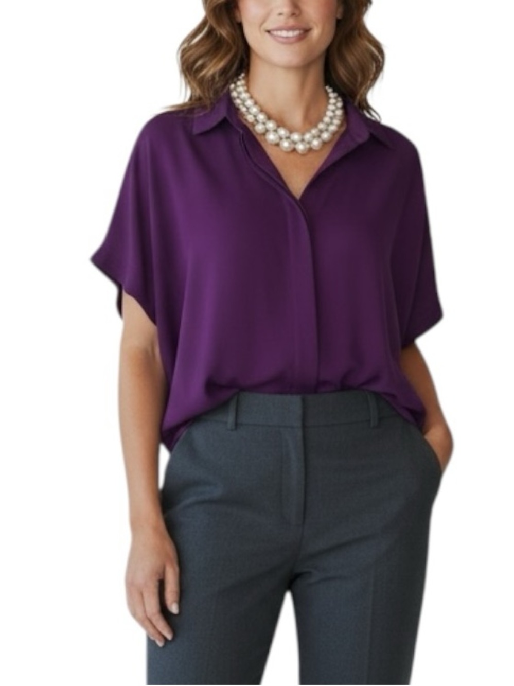 Zero + Maria Cornejo Silk Cocoon Blouse Oversized Draped Top Luxe Minimalist